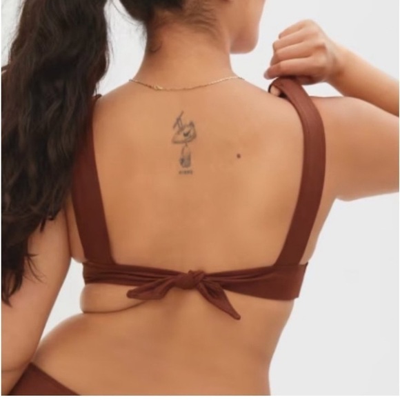 EVERLANE ReNew The Rosewood Triangle Bikini Top NWT - Picture 7 of 16